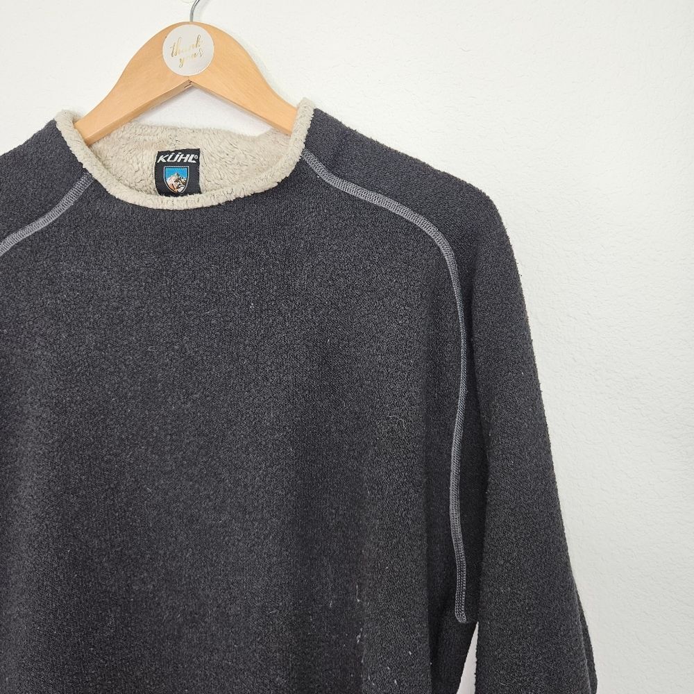 Kuhl Pullover Alfpaca Fleece Lined Sweater, Womens Size XL, Black